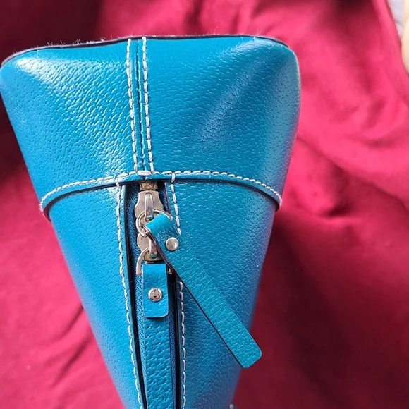 SALE Kate Spade Teal Blue Leather Shoulder Bag Great Used Condition - Picture 3 of 12